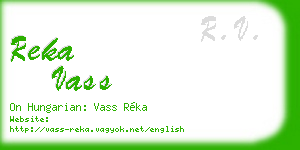 reka vass business card